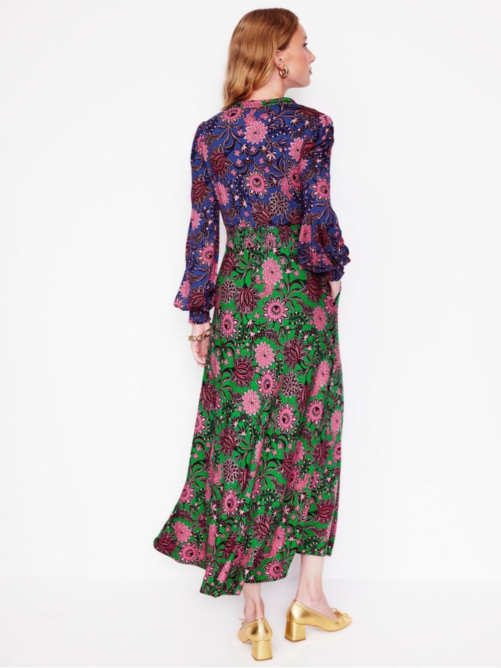 Boden Ivy Floral Smocked Midi Dress New With Tags - 6P - Picture 2 of 11